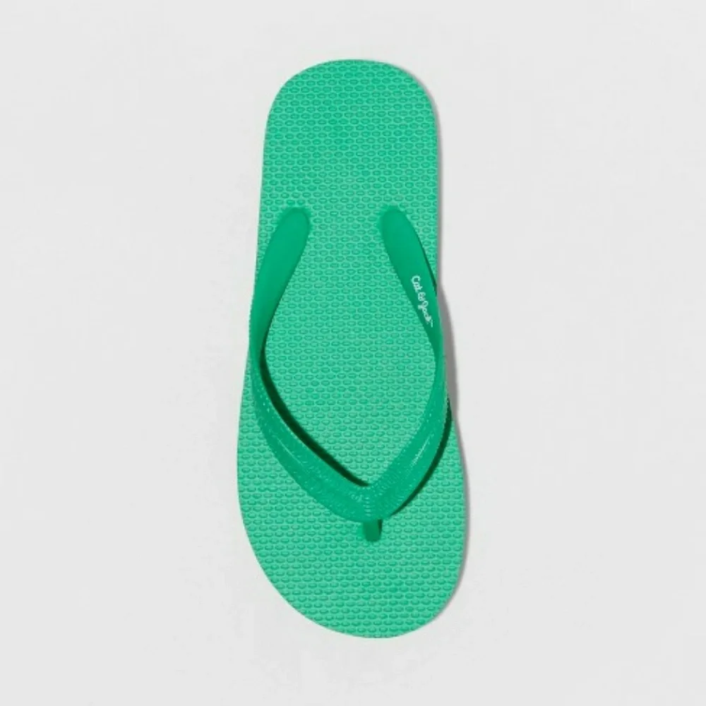 Toddler Boys Wayne Flip Flops Green XL (11-12)